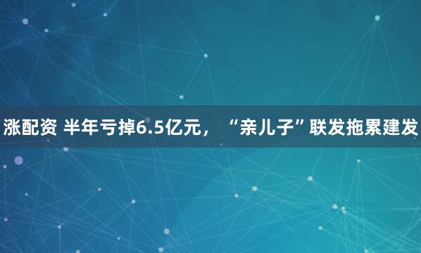 涨配资 半年亏掉6.5亿元， “亲儿子”联发拖累建发